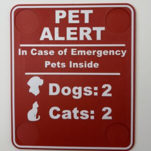 🐾 PET ALERT WINDOW SIGN